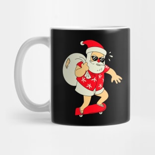 Christmas Skateboarding Santa Mug